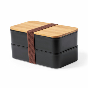 Compartment Lunchbox bamboo - black