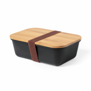 Luxury bamboo Lunchbox - black