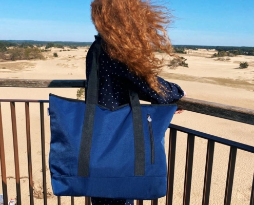 MS cooler shopper blue bag on the go