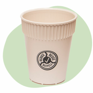ribbed office cups beige