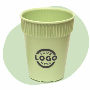 ribbed office cups green