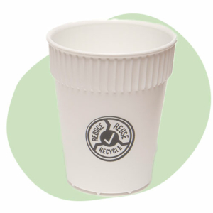 ribbed office cups white