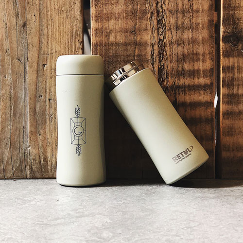 Superb thermos from Retulp with a beautiful Grasnapolsky print