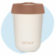 Retulp reusable coffee mug best tested SUP-wet Travelcup white with chocolate cap