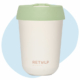 Retulp reusable coffee mug best tested SUP-wet Travelcup white with green cap