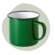 Retulp enamel coffee mugs cheap basic retro green stain photo