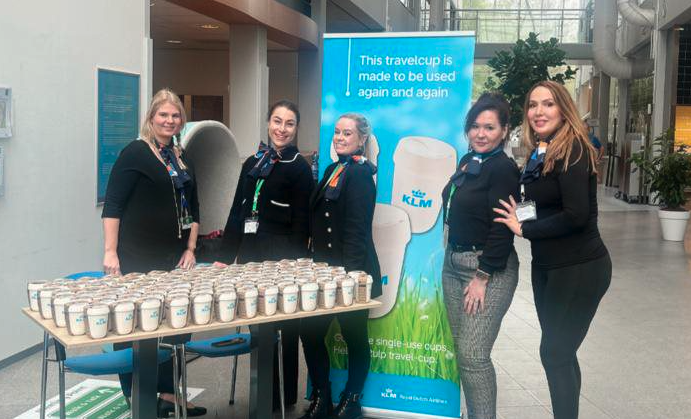 KLM example Retulp sustainable reusable cups alternative disposable cups